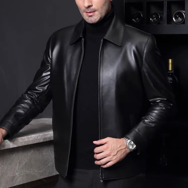 2025 New Casual Leather Jacket Men Korean Style Trend Slim Fit Leather Coat Youth Spring/Autumn Motorcycle Jacket