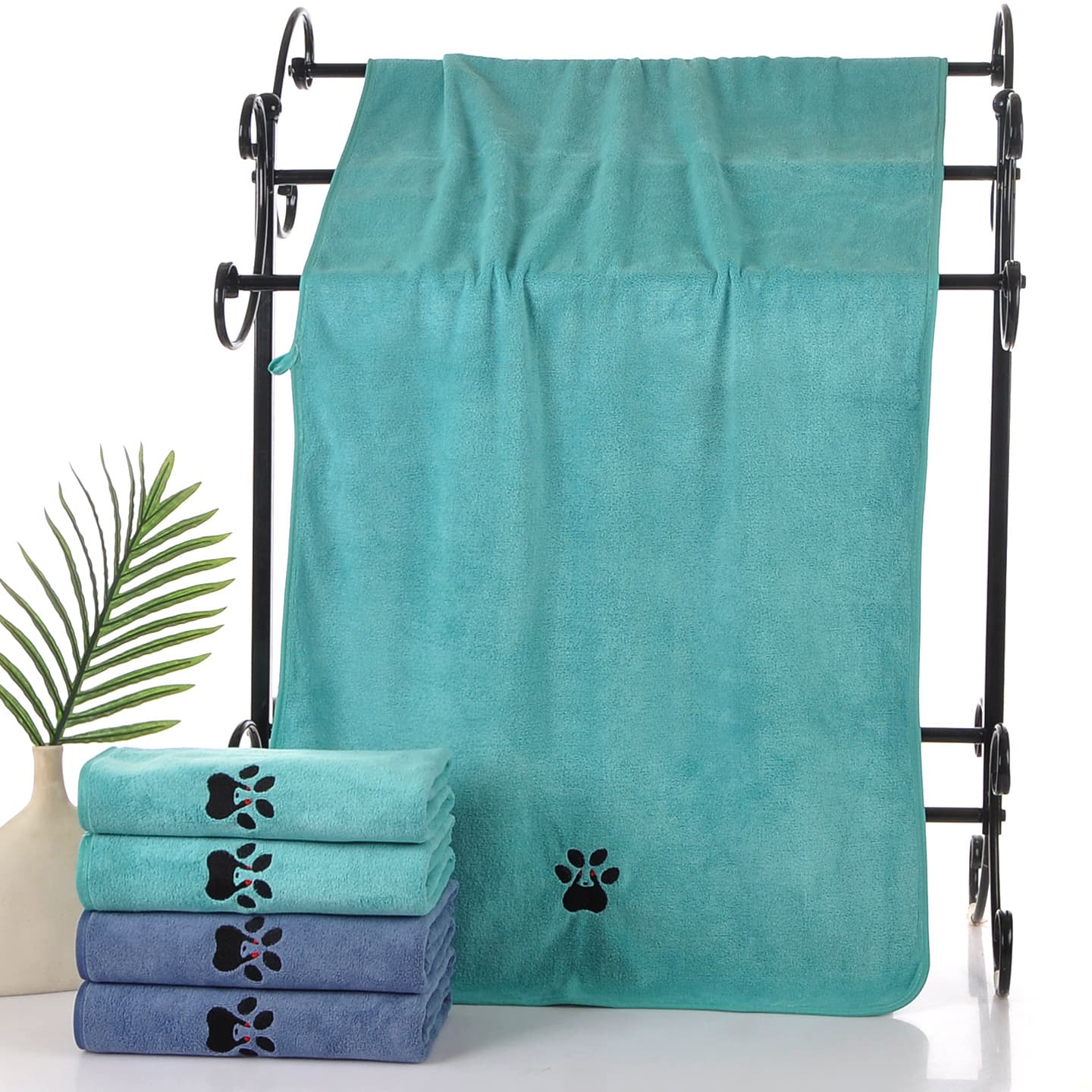 Superfine fiber pet bath towel, strong water absorption and quick drying, pet grooming pet towel, pet shop, dog and cat cross-border