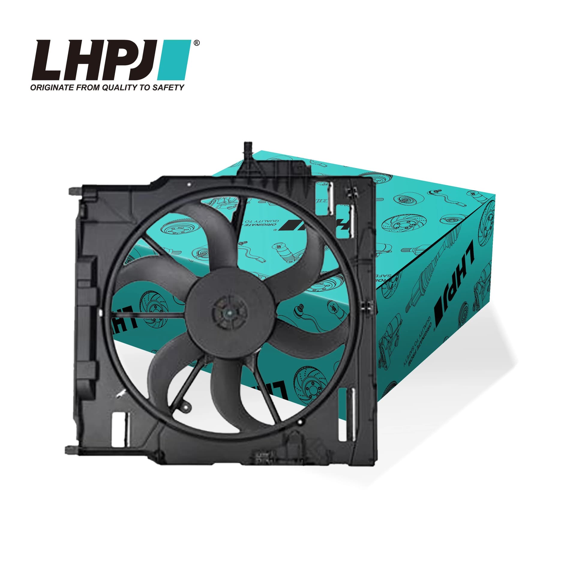 Suitable for BMW X5 F15 X6 Hot-Selling 17427634466 Car Cooling Radiator Fan Assembly
