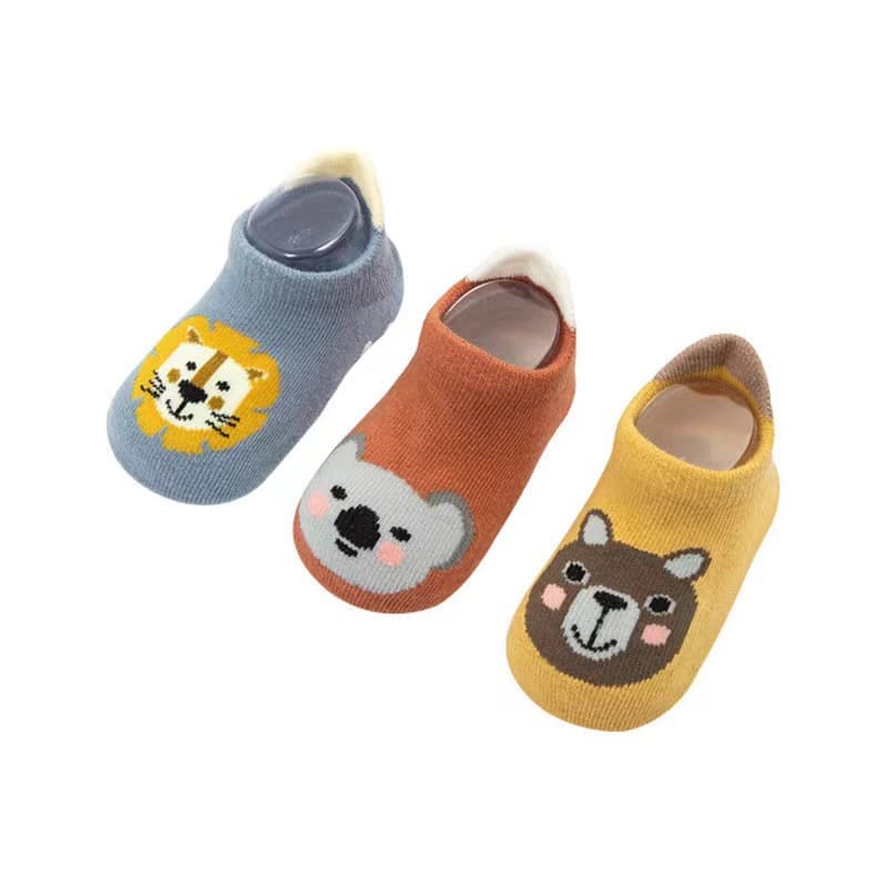2024 cross-border hot product infant dotted adhesive socks, anti-slip floor socks, cartoon style factory sales