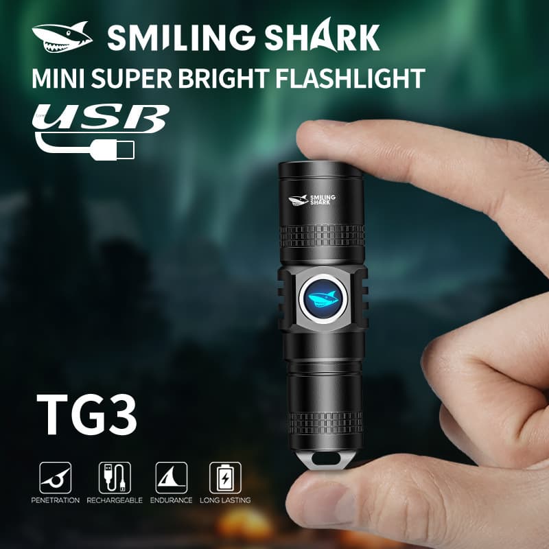 Mini High-Power Rechargeable Multi-Function Flashlight
