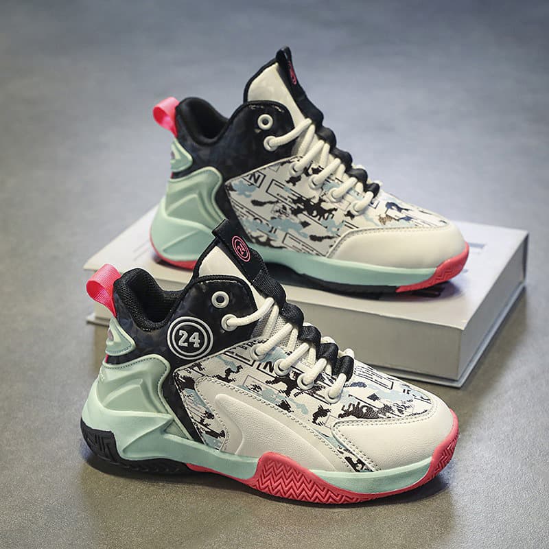 Children's Basketball Shoes Trendy Brand Summer New Arrival Boys' Sneakers Sports Shoes Athletic Shoes Youth Leather Upper for Older Kids
