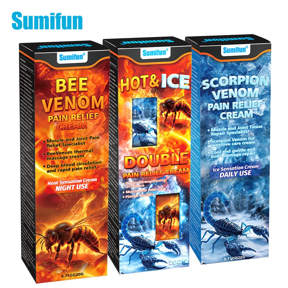 SumiFun cross-border exclusive supply of bee venom and scorpion venom ointment - dual-effect pain relief ointment for knees, shoulders, neck and joints.