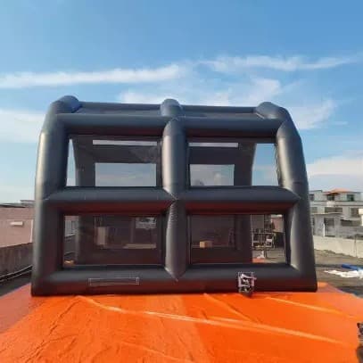 Inflatable Square Tent, Outdoor Camping Stormproof, Fully Automatic Explorer Inflatable Tent in Black