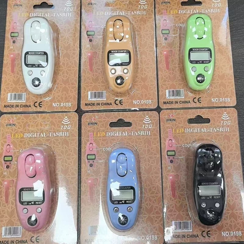 Electronic Counter with Beeping Sound, Bead-Shaped Counter, Led Night Light Finger Counter for Counting and Estimating People Flow