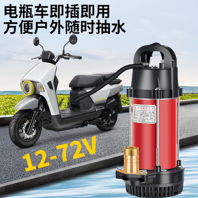 Agricultural DC Submersible Pump 48V 60V 72V for Electric Vehicle, 12V Farm Irrigation Pump for Home Use