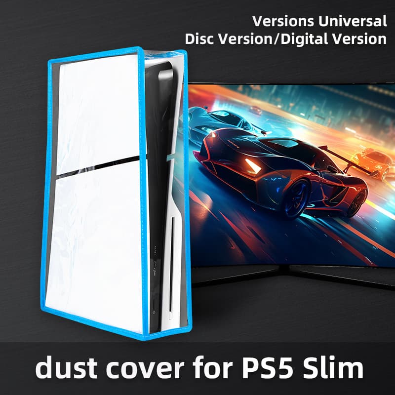 PS5 slim dust cover suitable for Sony console transparent cover PS5 SLIM game console dust protective cover