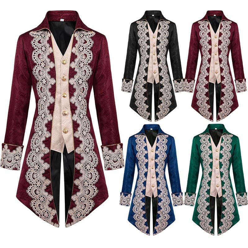Amazon Men's Steampunk Medieval Jacket Gothic Victorian Era Frock Coat Uniform