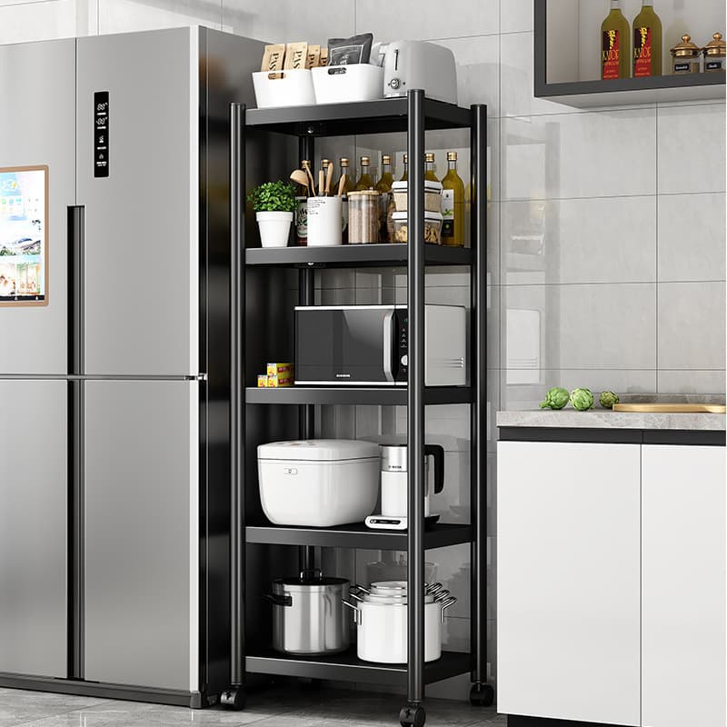Kitchen Storage Shelf Floor-Standing Multi-Layer Organizer Household Multifunctional Cabinet Pot Rack Microwave Oven Stand
