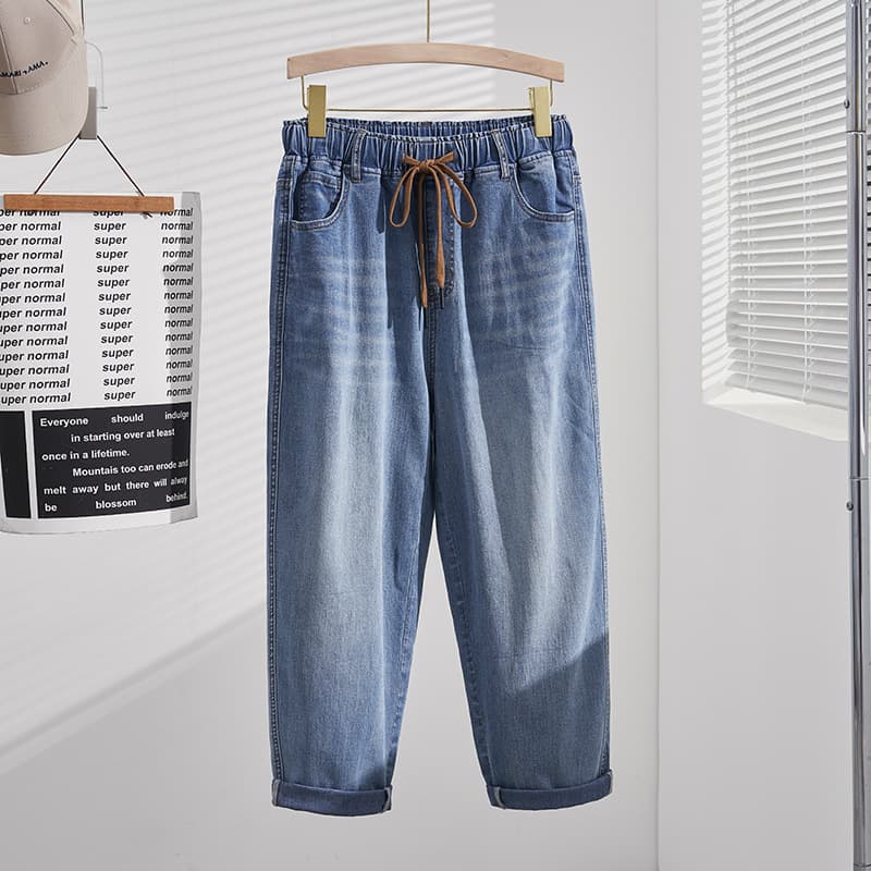 Summer Plus Size Stretchy Slimming Mom Jeans for Women, Big and Tall Sizes Up to 200 lbs, N4025