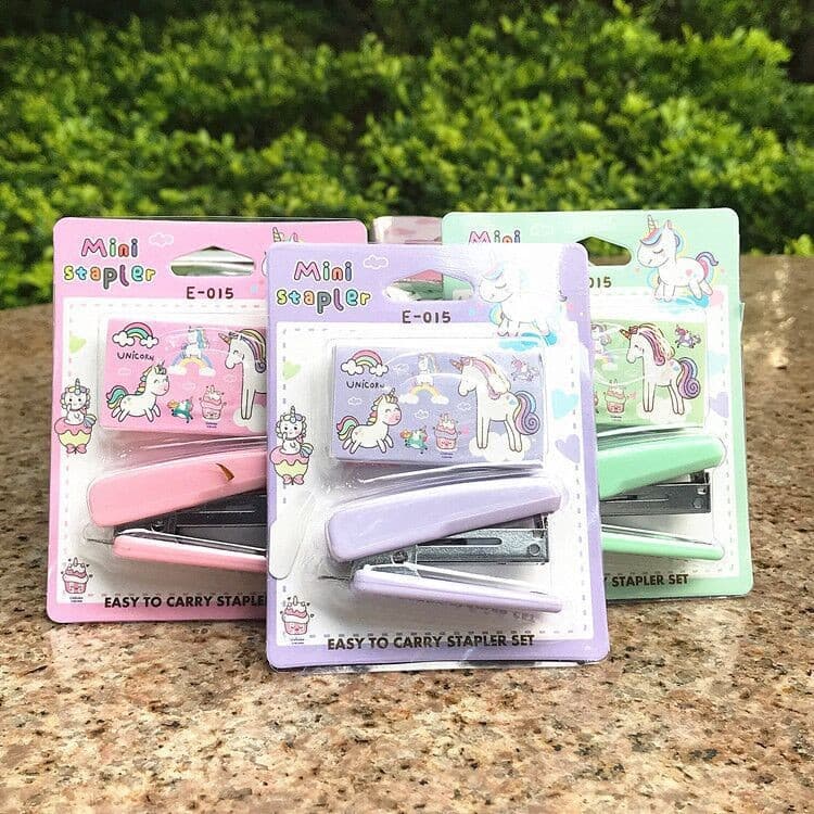 Creative Cartoon Dinosaur Stapler Set Mini Crane Student Supplies Prize Back-to-school Gift Office Culture Stapler Puller