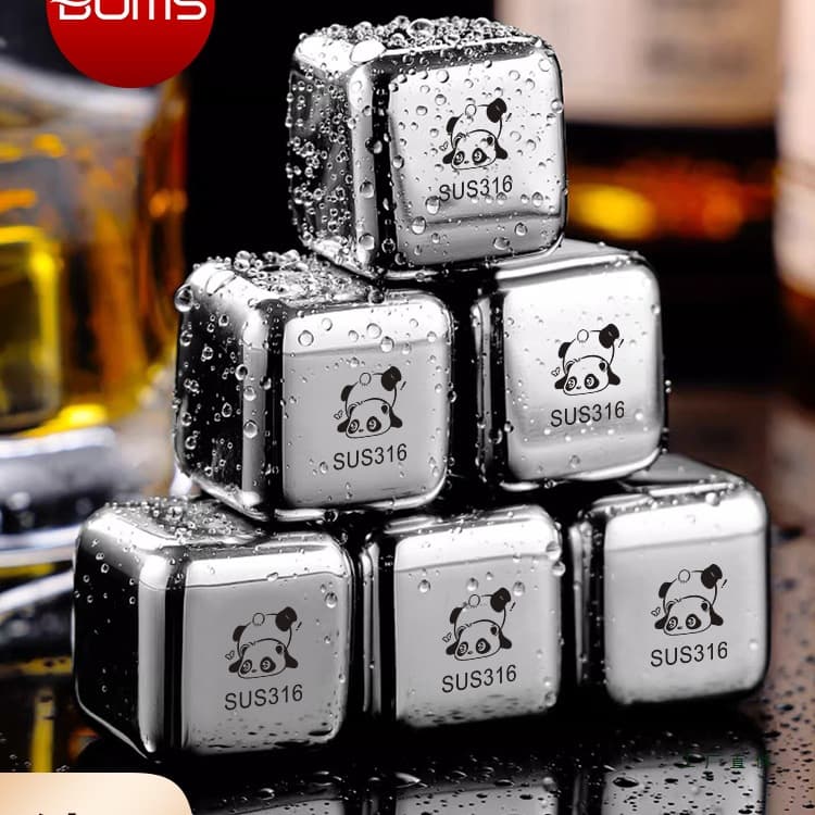 316 Stainless Steel Ice Cubes Food-Grade Metal Frozen Ice Pellets, 304 Whiskey Ice Spheres, Iron Ice Stones, Home Small Ice Stones for Wine
