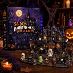 Cross-border Amazon Portable Cute New Home Decoration 24-Day Haunted House Building Blind Box Toy Advent Calendar