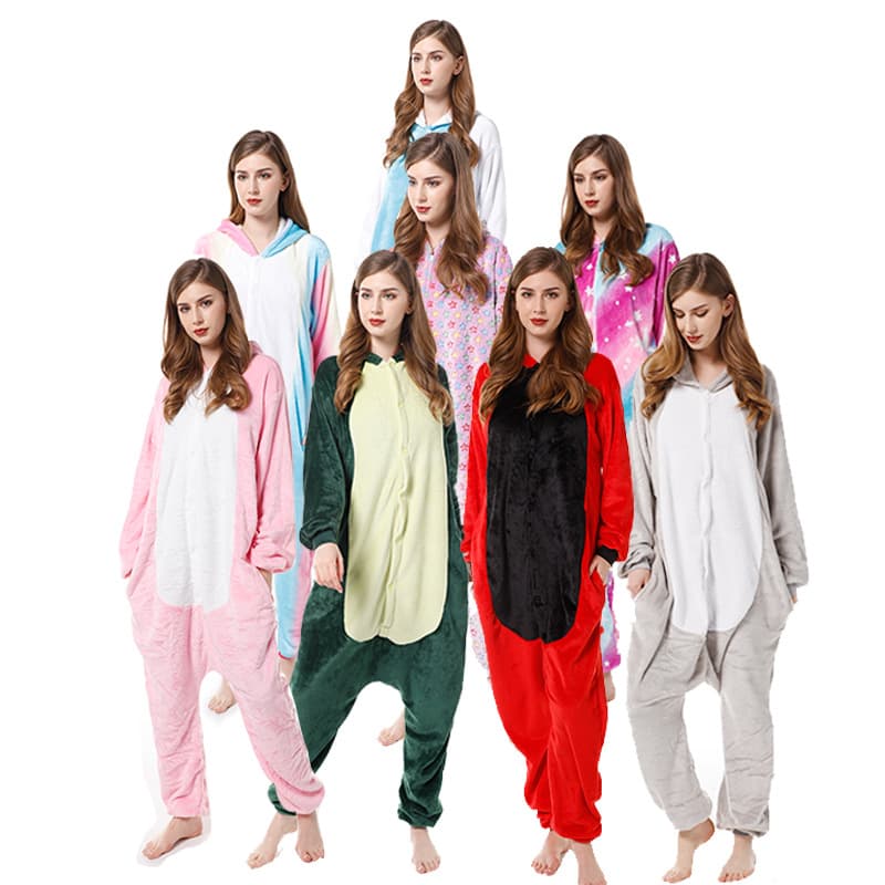 Mixed batch of autumn and winter dinosaur cartoon animal one-piece pajamas toilet version parent-child performance clothes autumn and winter set home clothes