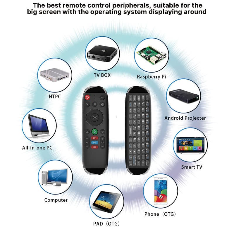 T10 Air Mouse 2.4G Wireless Keyboard Mouse for TV Box Set-Top Box Air Mouse Dual-Sided Keyboard