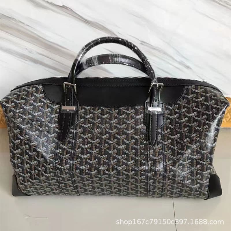 Cross-border carefully selected dog tooth short-distance business trip travel bag fitness bag women's handbag Goya folding travel bag luggage bag