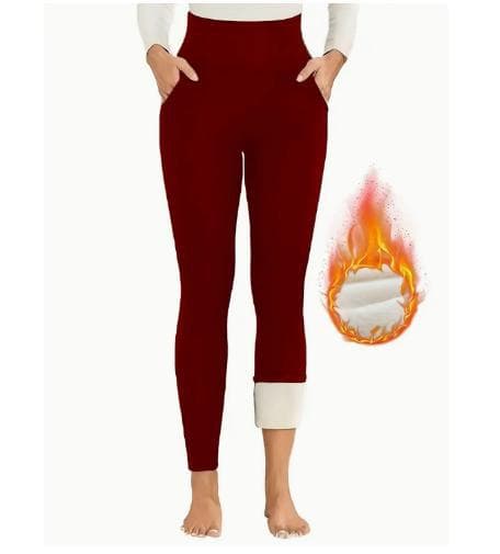 Cross-border Hot Selling Stock Plus Size Fleece-Lined Thermal Leggings Autumn/Winter Lamb Fleece Thickened Stretchy Base Layer Pants
