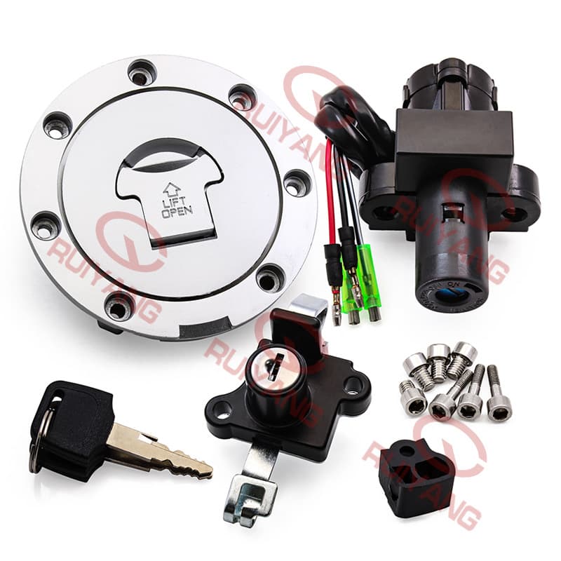 Motorcycle Ignition Switch Fuel Tank Cap Seat Lock Key Set for NSR125 93-04