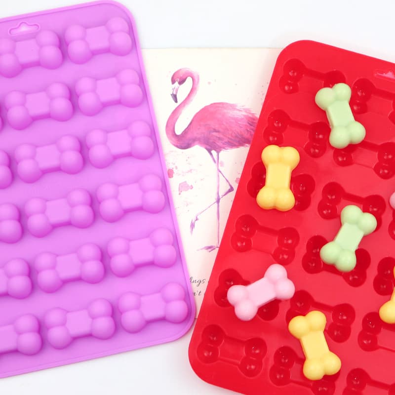 Minghao 18-Cavity Silicone Chocolate Mold, Wax Seal Stamp Mold, Cookie Mold, Dog Bone Cookie Mold, Baking Silicone