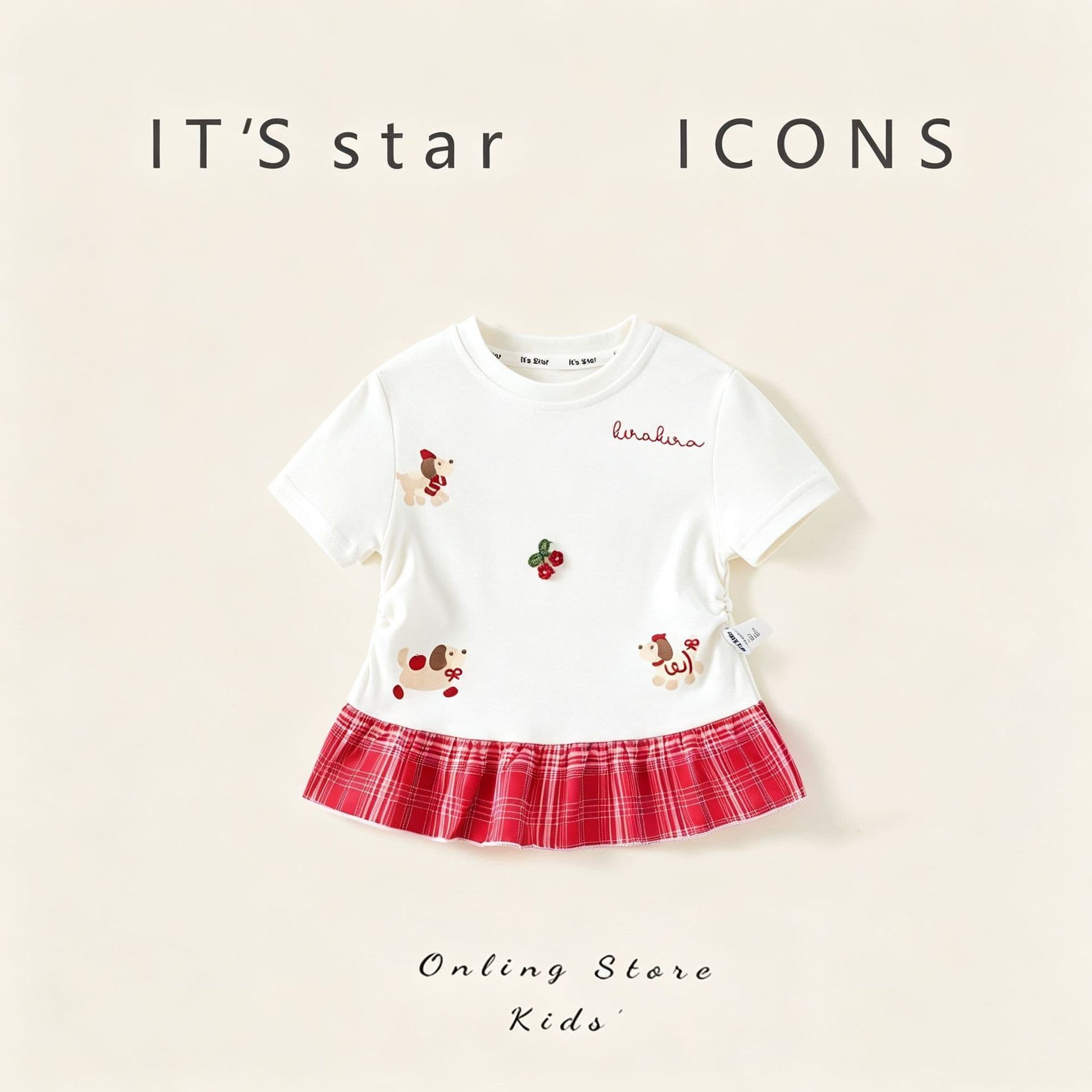 Girls' cute and fashionable short-sleeved T-shirt 2026 new baby girl fashionable baby top summer thin children's clothes