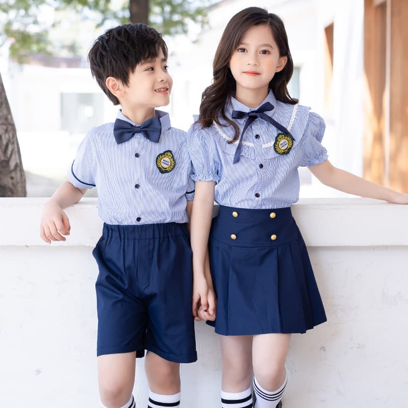Kindergarten Summer Uniform British Style Children's Class Suit Graduation Photo Primary School Summer Uniform Set