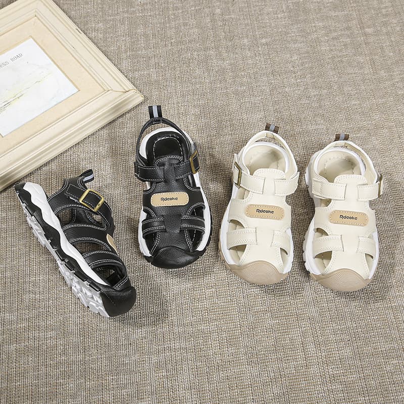 2026 Summer New Style Boys Baby Toe-Cover Beach Sandals Korean Simple Versatile Girls Beach Sandals