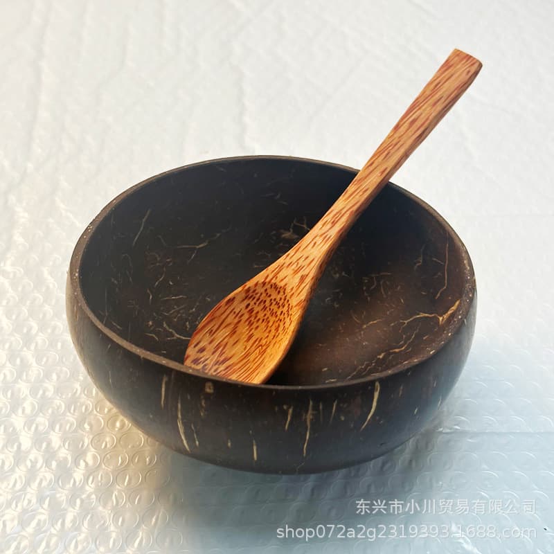 Coconut Shell Bowl Manufacturer Wholesale Natural Viral Hainan Creative Vietnam Old Coconut Shell Bowl Spoon Set Dried Fruit Candle