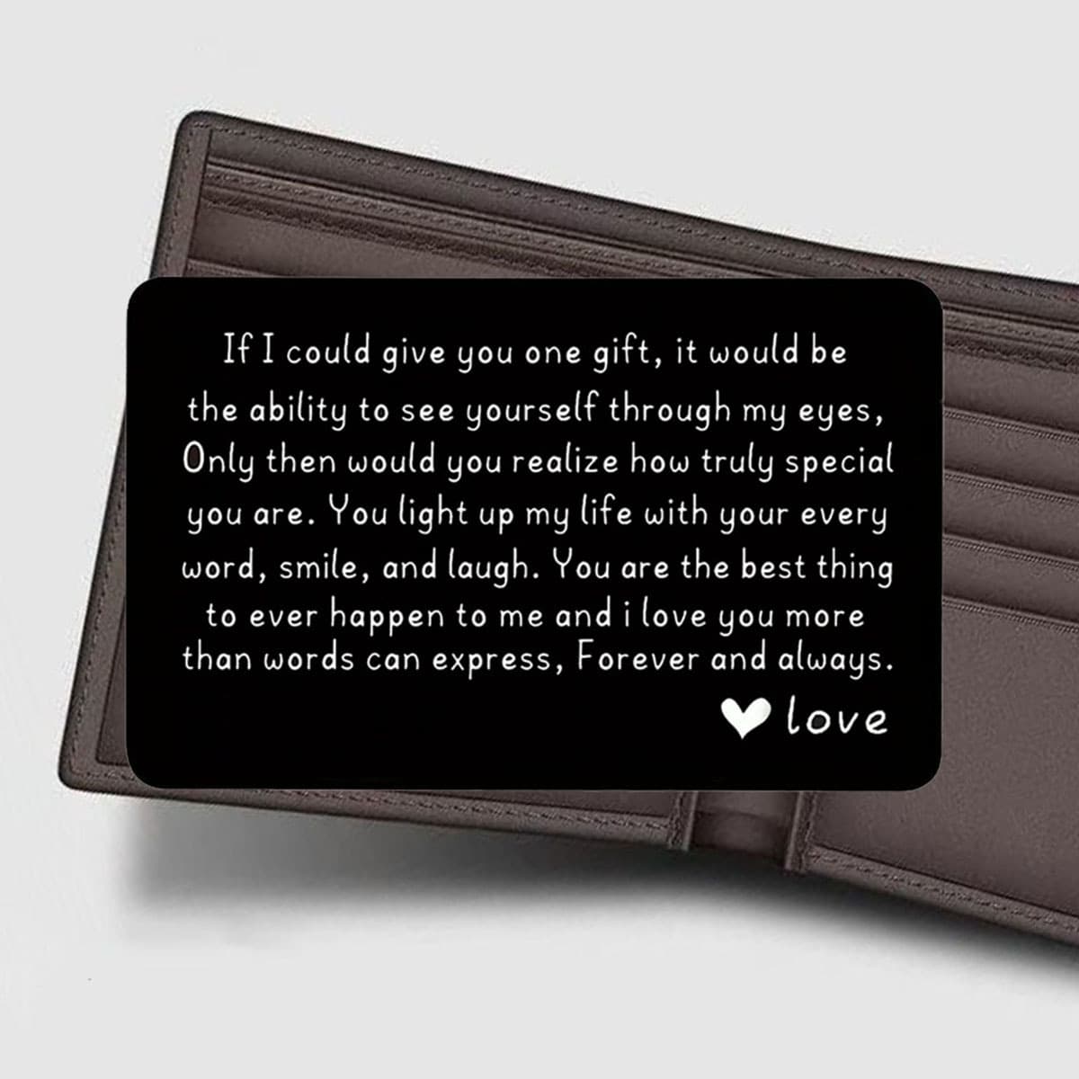 Cross-border temu card bag accessories men's wedding anniversary engagement gift couple husband birthday gift letter