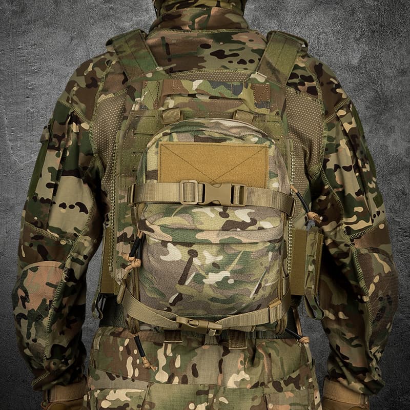 Outdoor Tactical Military Fan Hydration Backpack Lightweight Chest Rig MOLLE Pouch Vest Backpack