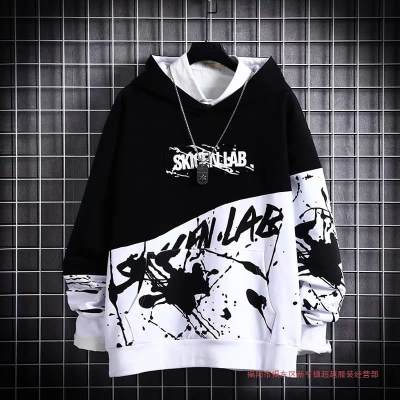 Japanese Hip Hop Hoodie for Men, Trendy Long-Sleeve Top, Ins Spring/Summer New Loose Jacket, Streetwear Hoodie