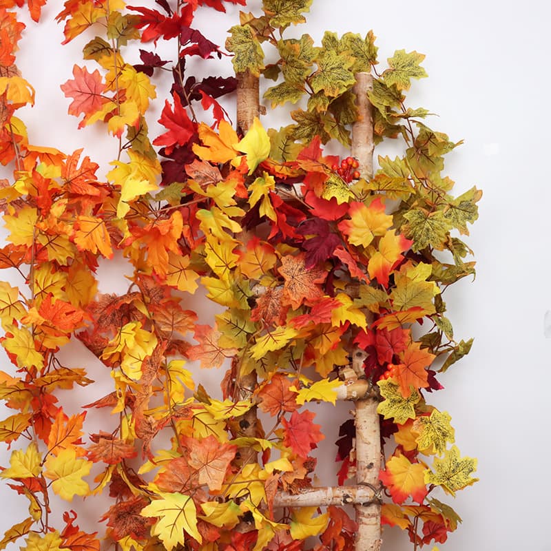 Artificial Maple Vine Halloween Hanging Decoration, Faux Leaves, Artificial Greenery, Wall Hanging Decor