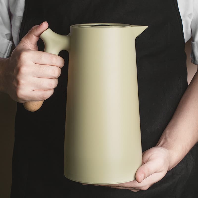 Nordic Insulated Pot, Household Wooden Handle Large Capacity Coffee Pot, Student Dormitory Warm Bottle, Women's Hot Water Flask, Boiling Water Bottle, Warm Pot