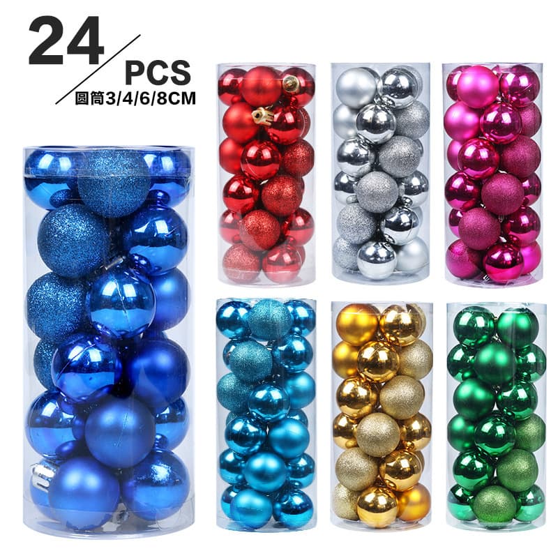 Cross-border Drop Shipping Christmas Ball Ornaments, Round Spheres for Tree Decor, New Year's Jewelry Store and Bar Hangings