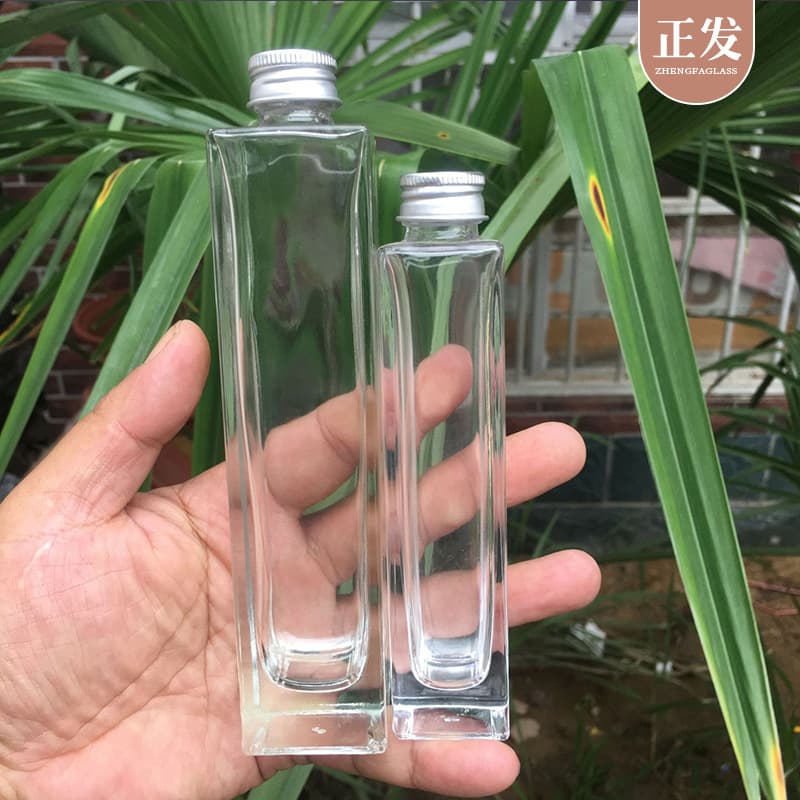 In Stock 50ml 100ml Square Small Mouth Oil Bottle Medicine Wine Bottle Perfume Bottle Lotion Bottle Cosmetic Bottle