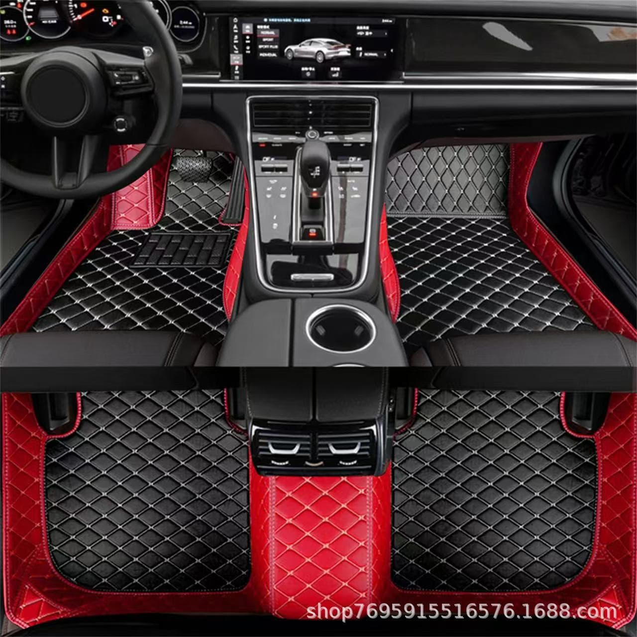 Cross-border Hot Selling Two-tone Car Floor Mats Full Coverage Custom Fit Anti-slip Wear-resistant Car Mats