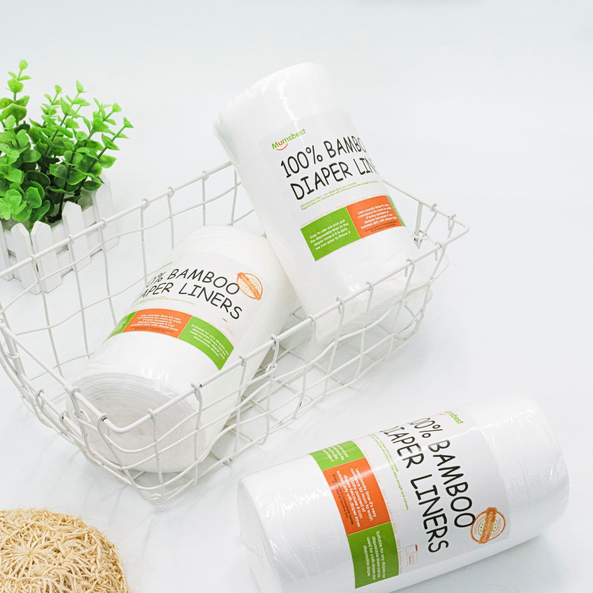 Cross-border Disposable Bamboo Fiber Diaper Liner 100 Sheets Per Roll
