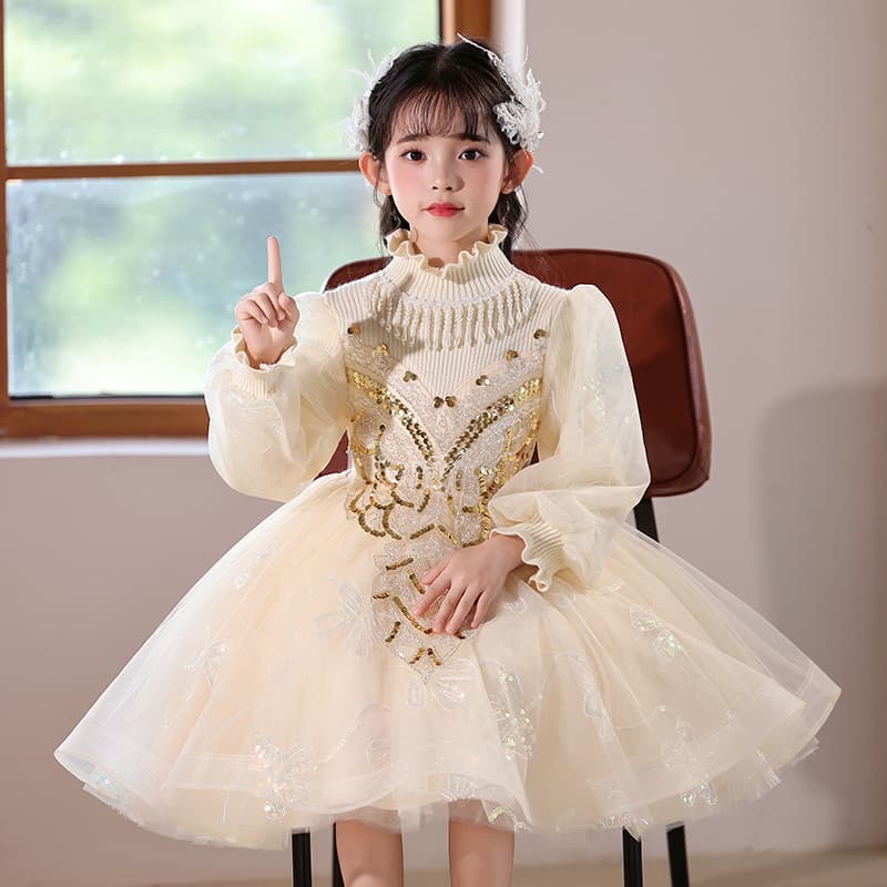 Children's Princess Dress, Flower Girl Wedding Dress, Little Girl Birthday Dress, Girl Host High-End Dress, Catwalk Piano Performance Outfit
