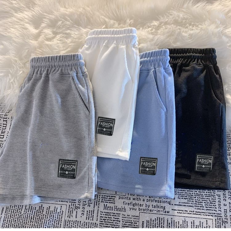 Waffle Weave Summer Comfort Casual Sports Shorts for Women, Loose Home Sleep Shorts, Pockets