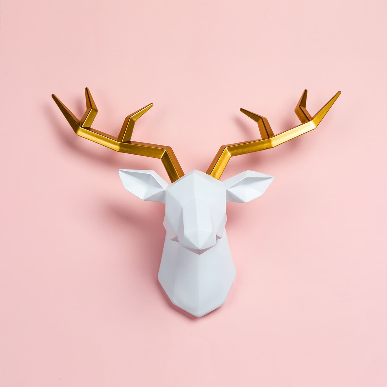 Ins Style Deer Head Wall Decor Children's Room Decoration Wall Hanging Ornament Antler Mount For Kids Room