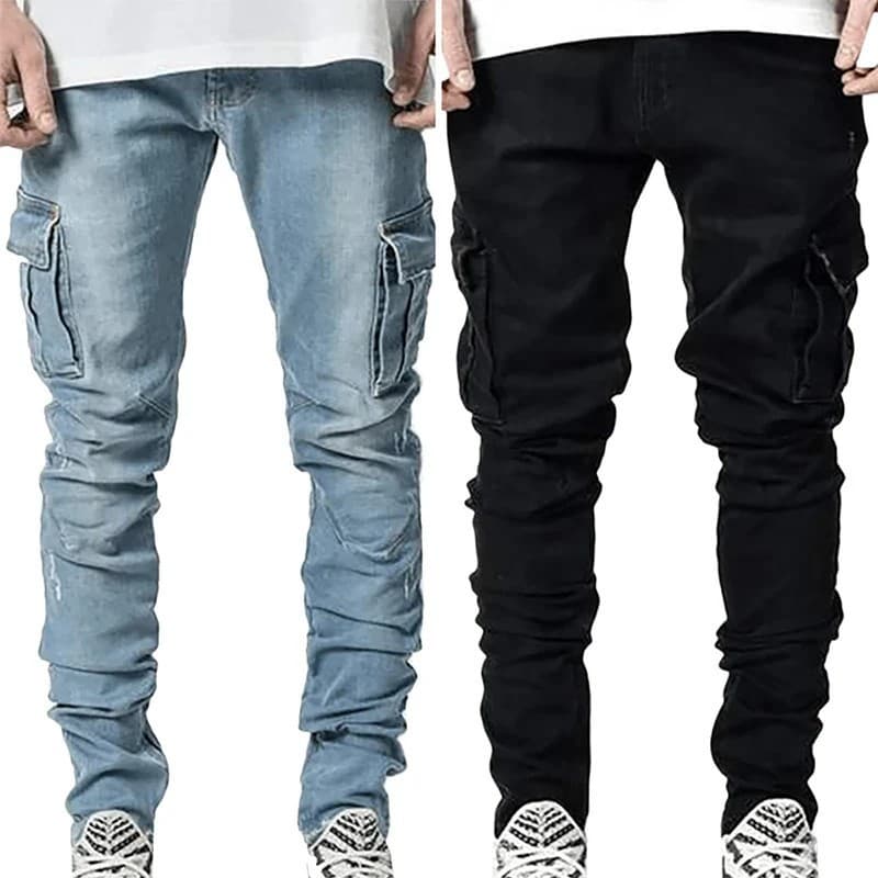 2025 New LAZADA Men's Jeans with Side Pockets, Slim Fit Skinny Jeans for eBay
