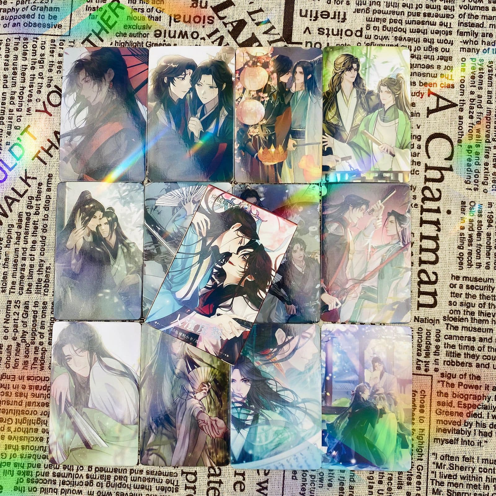 Scum Villain's Self-Saving System Laser Cards 55pcs Shen Qingqiu Luo Binghe Boxed Merchandise HD Lomo Cards