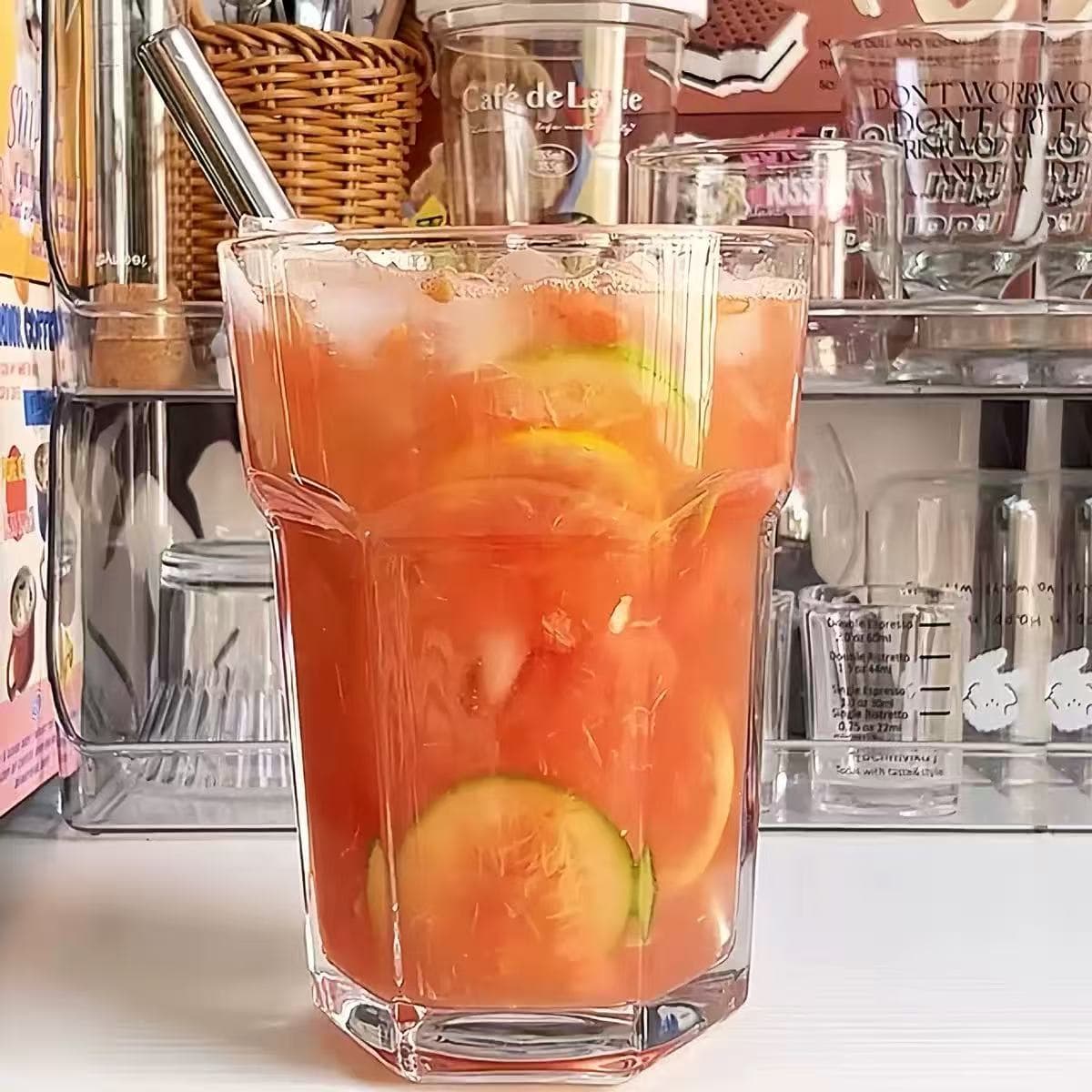 Extra large capacity glass beer cup, extra large fruit tea cup, overlord juice cup, beer cup, Internet celebrity extra large glass cup