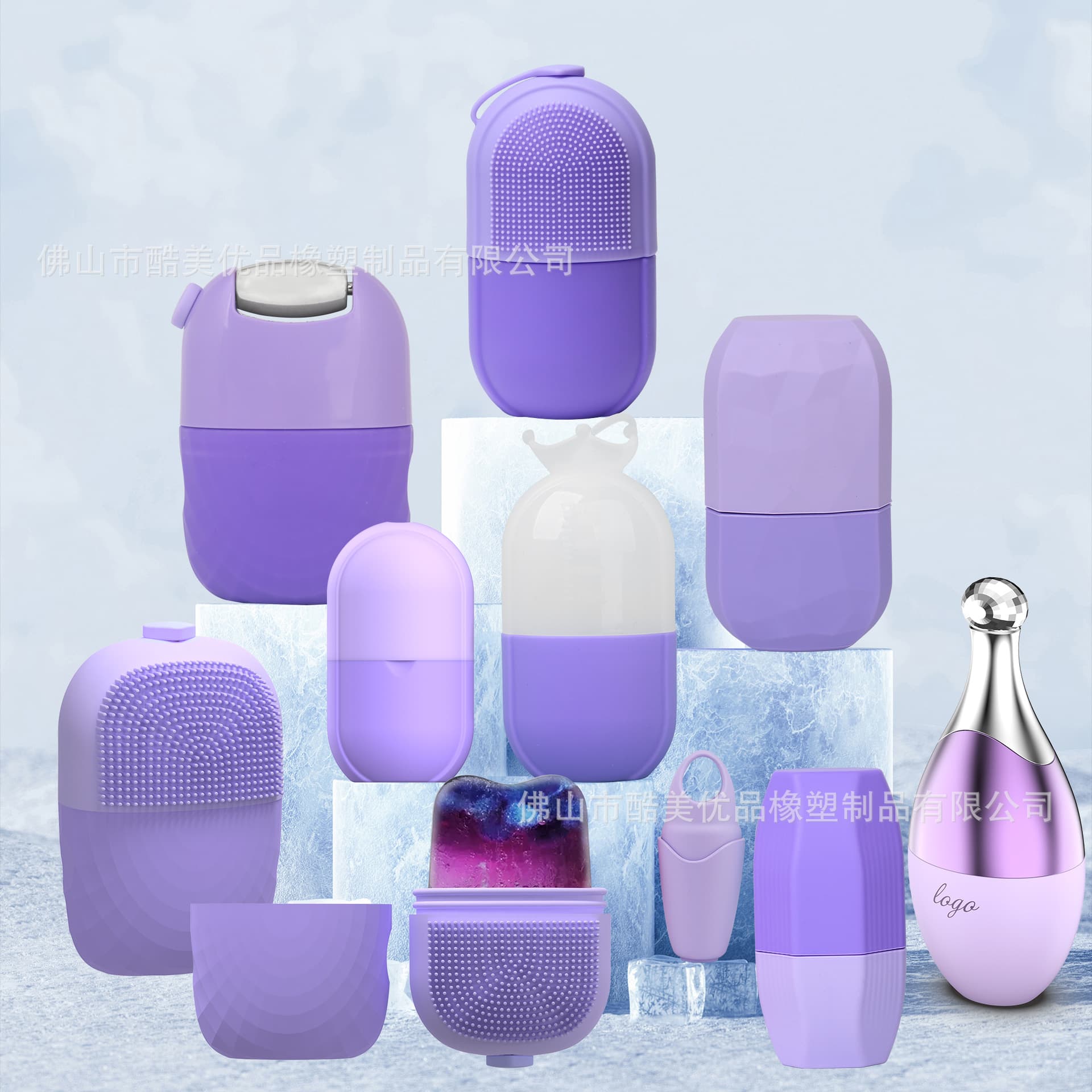 Silicone Beauty Tools Makeup Face Ice Cube Tray Eyebrow Card Makeup Brush Cleaner Sample Eyeshadow Lipstick Beauty Skincare