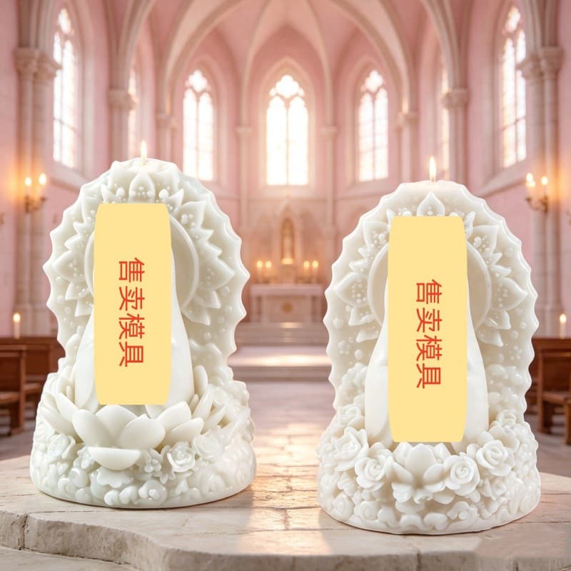 Lotus Hands Together Figure Silicone Mold for Candle, Aromatherapy, Plaster, Soap, Home Candle Decoration Silicone Mold