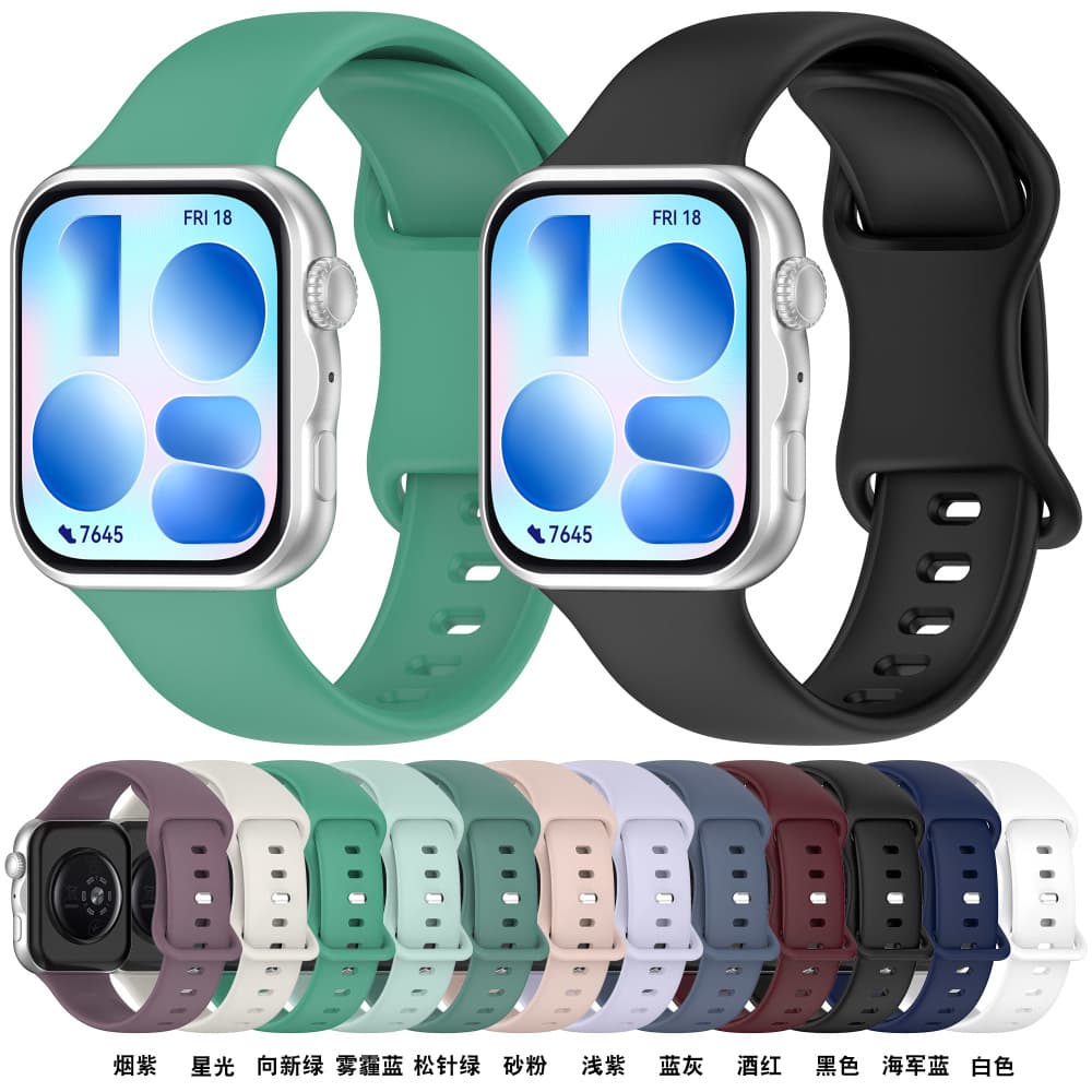 Suitable for Huawei Fit5 silicone watch strap Huawei Watch Fit4/Fit3 butterfly reverse buckle waterproof replacement strap