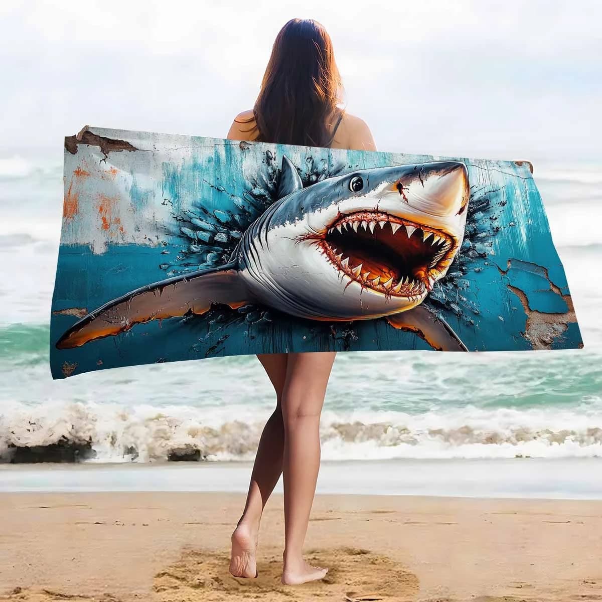 JIT Drop Shipping Microfiber Beach Towel Seaside Swimming Sand Towel Digital Print Bath Towel Beach Essential