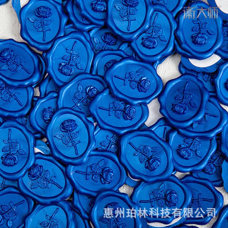 Best-selling Rose Wax Seal Sticker - Floral Wax Seal Coin with Embossed Design for Wedding Invitations and Envelope Sealing