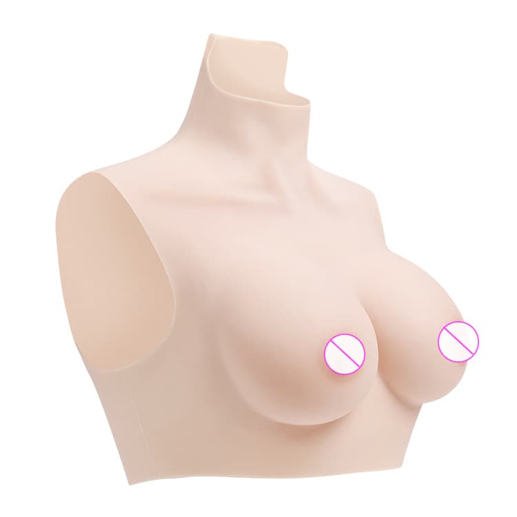High Neck Silicone Breast Form Large Cup Fake Chest Insert Pad Lifting Enhancing High Elasticity Cos Pure Desire Bikini