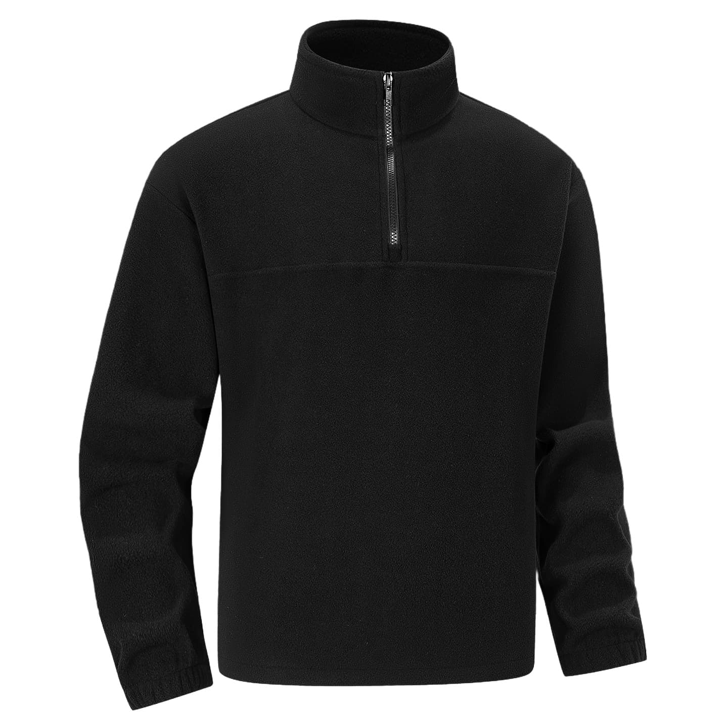 Cross-border Foreign Trade Jacket Men's Hoodie Men's Fleece Jacket Autumn Winter Warm Base Layer Comfortable Stand Collar Half-Zip Pullover Long