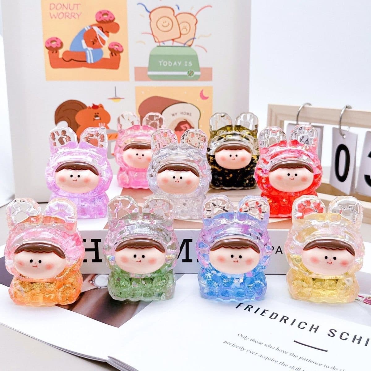 Douyin Hot Glow-in-the-dark Oil-filled Lilith Sand Art Ornament Blind Bag 3D Trendy Toy DIY Desktop Decor